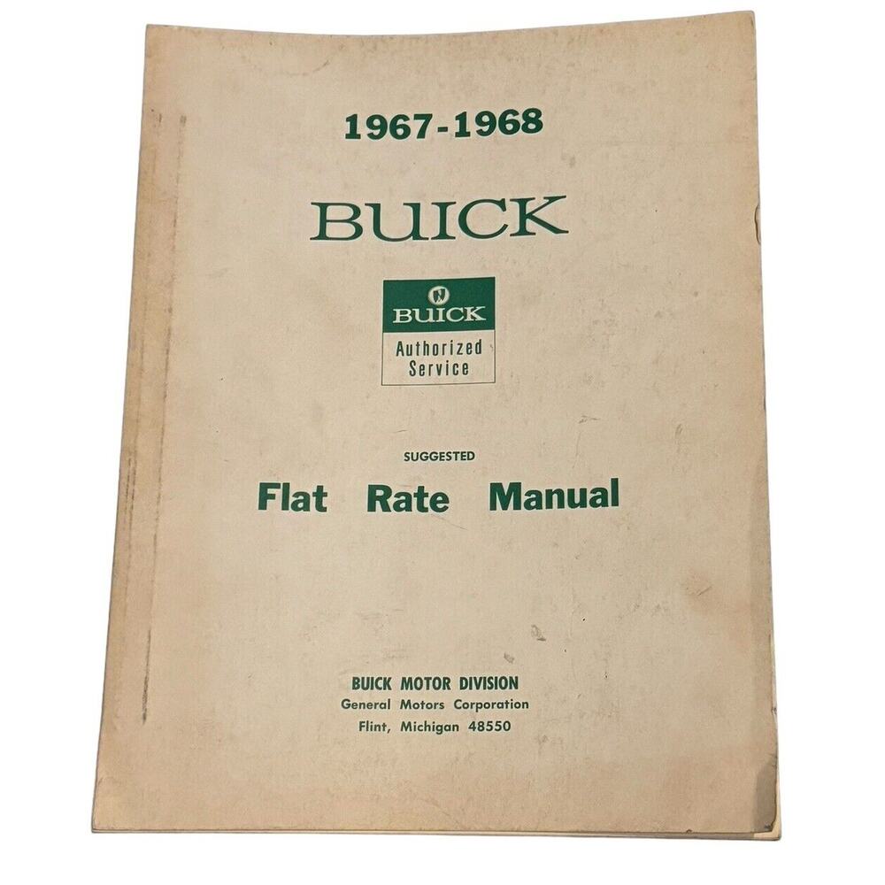 1967 - 1968 Buick Flatโ Rate Shop Manual Original VTG Engine Brakes Suspension